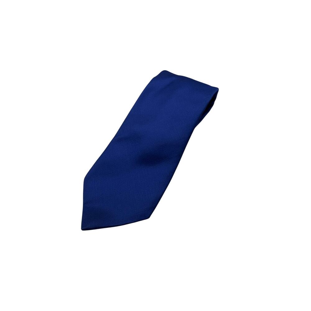 Thomas Pink Silk Tie Royal Blue Textured Woven in England Jermyn Street London